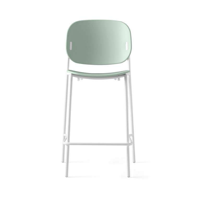 Extra Tall Matte White Metal Bar Stool