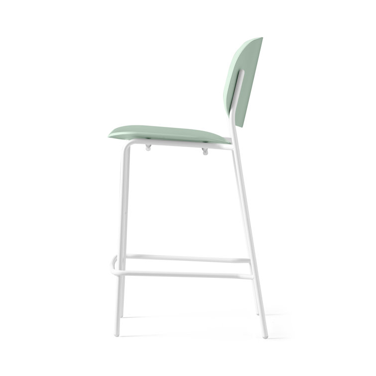 Extra Tall Matte White Metal Bar Stool