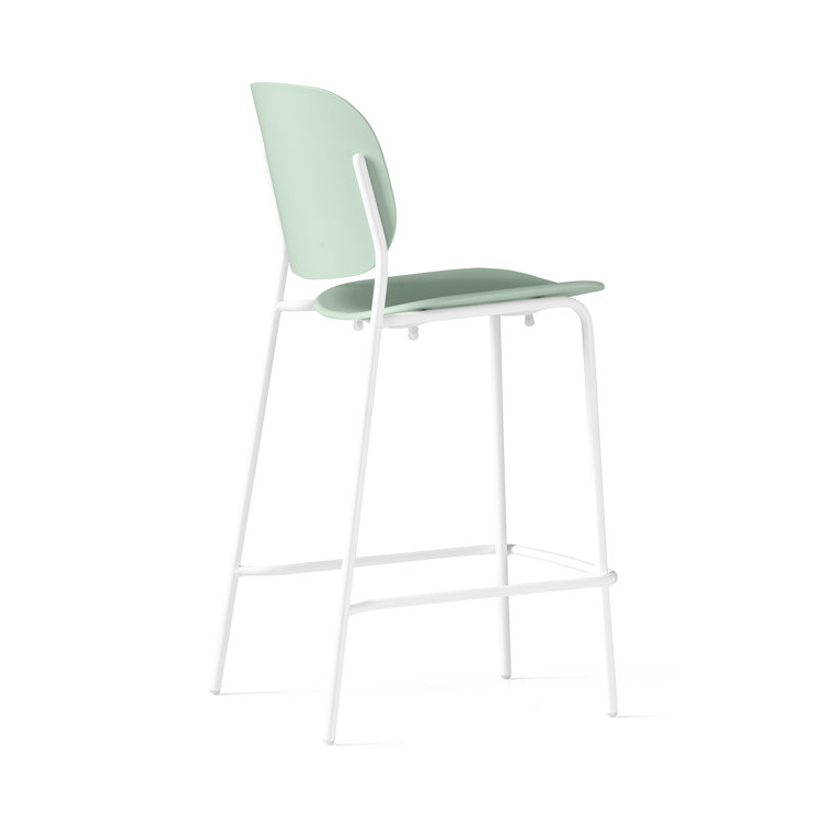 Extra Tall Matte White Metal Bar Stool