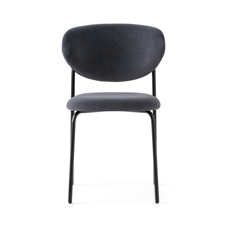 Forest Green Upholstered Metal Frame Dining Chair