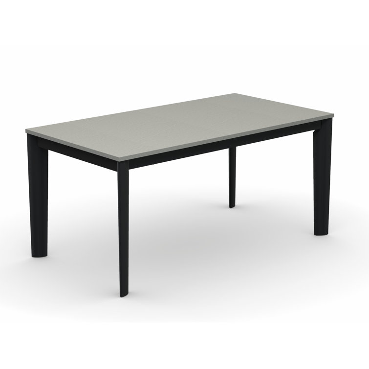 Elegant Lord Extending Wooden Table with Metal Frame in Matt Black