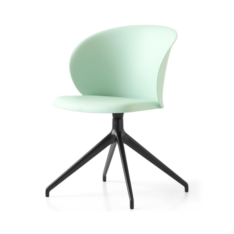 Matt Black and Sand Aluminum Upholstered Swivel Arm Chair