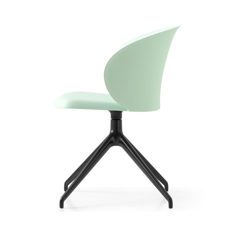 Matt Black and Sand Aluminum Upholstered Swivel Arm Chair