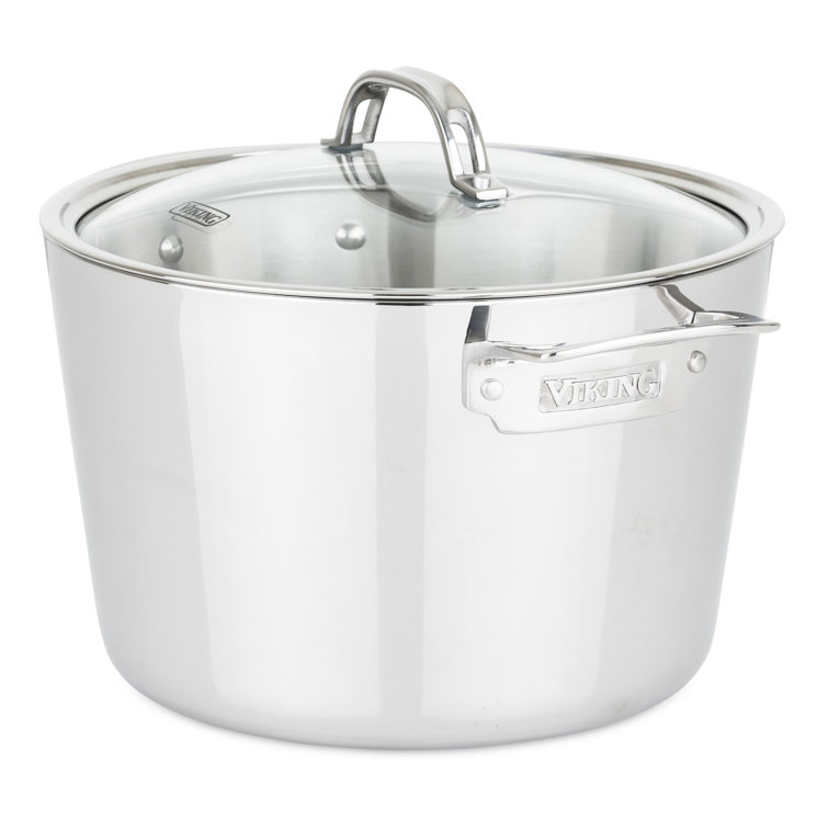 Viking 3-Ply Stainless Steel 7-Piece Cookware Set with Glass Lids