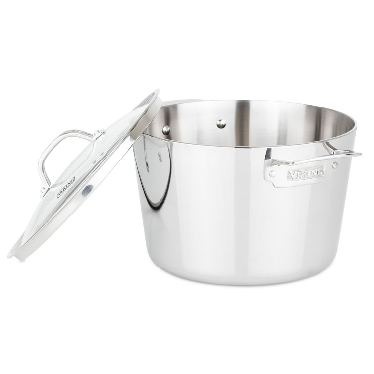 Viking 3-Ply Stainless Steel 7-Piece Cookware Set with Glass Lids
