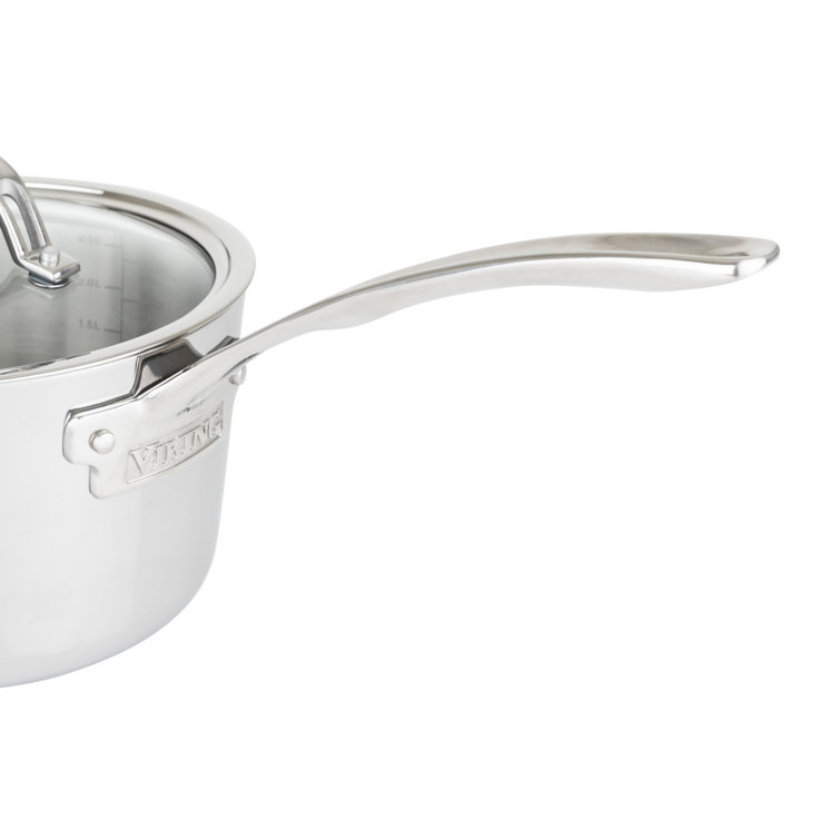 Viking 3-Ply Stainless Steel 7-Piece Cookware Set with Glass Lids