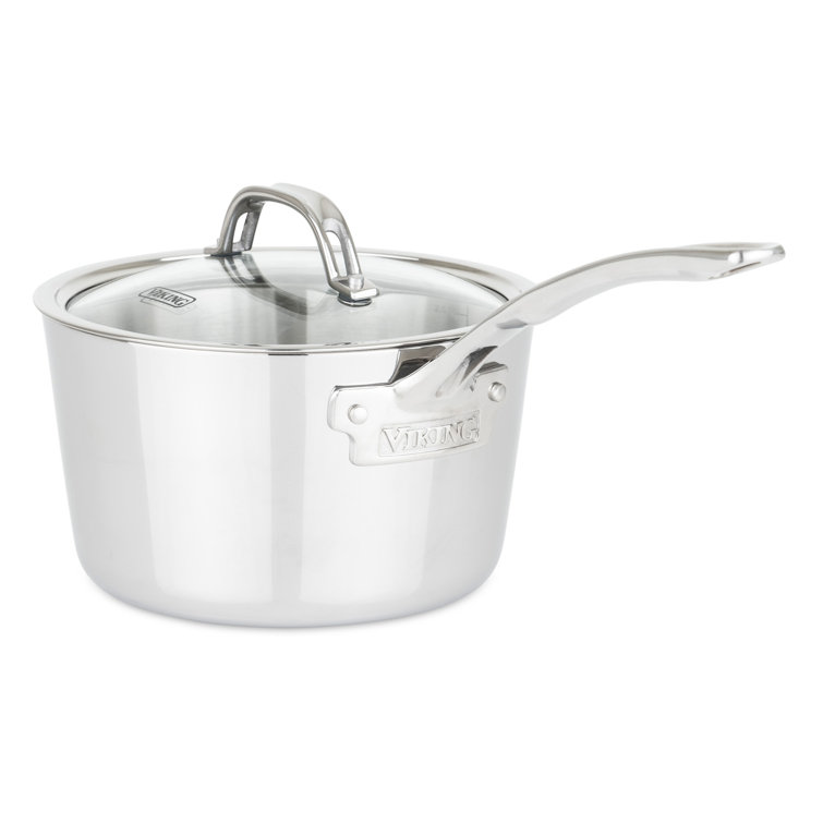 Viking 3-Ply Stainless Steel 7-Piece Cookware Set with Glass Lids