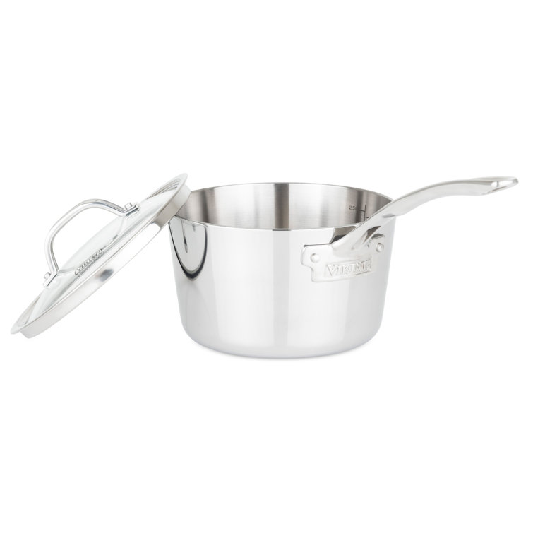 Viking 3-Ply Stainless Steel 7-Piece Cookware Set with Glass Lids
