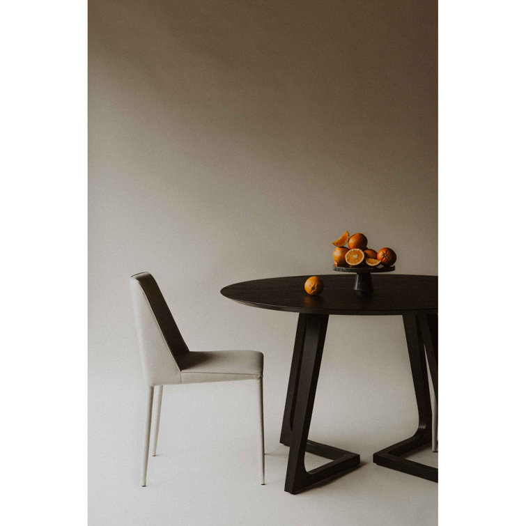 Gray Upholstered Metal Frame Side Chair Set of 2