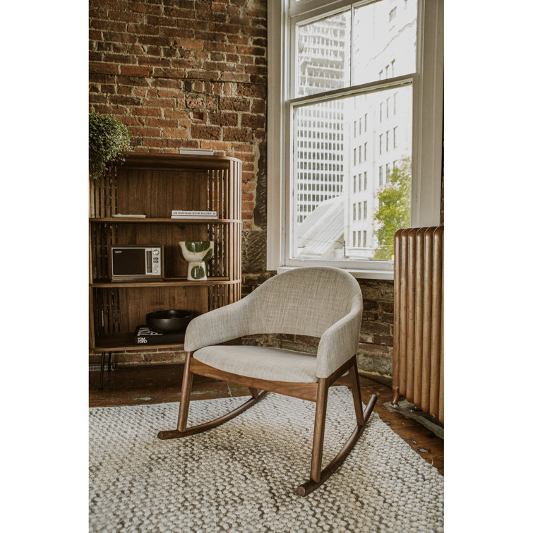 Henrich 41'' Walnut Mid-Century Modern Bookshelf with Steel Legs