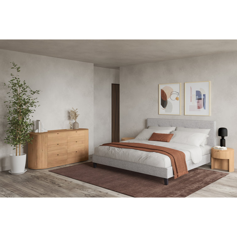 Scandinavian Solid Oak 6-Drawer Dresser with Soft-Close and Felt-Lined Drawers