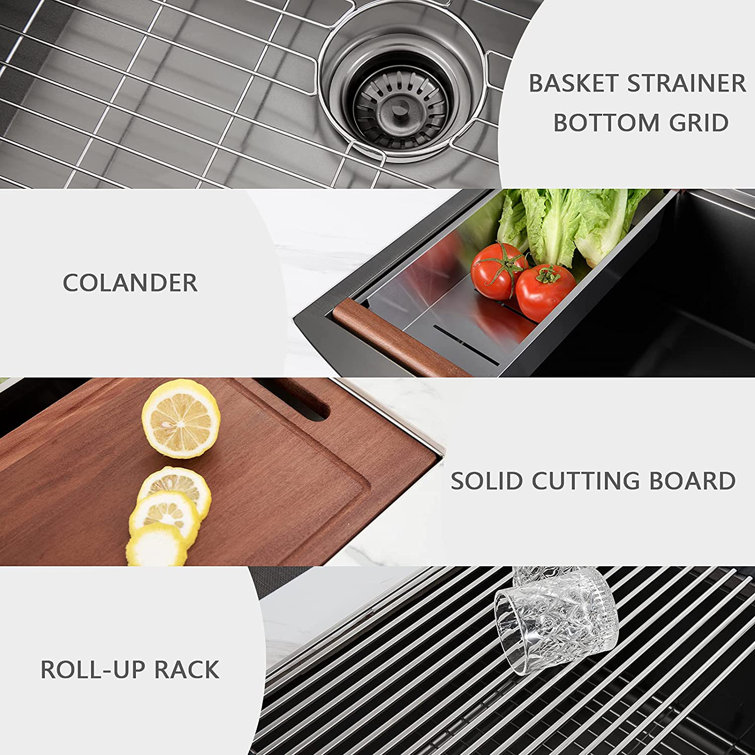 30'' Stainless Steel Farmhouse Single Bowl Kitchen Sink