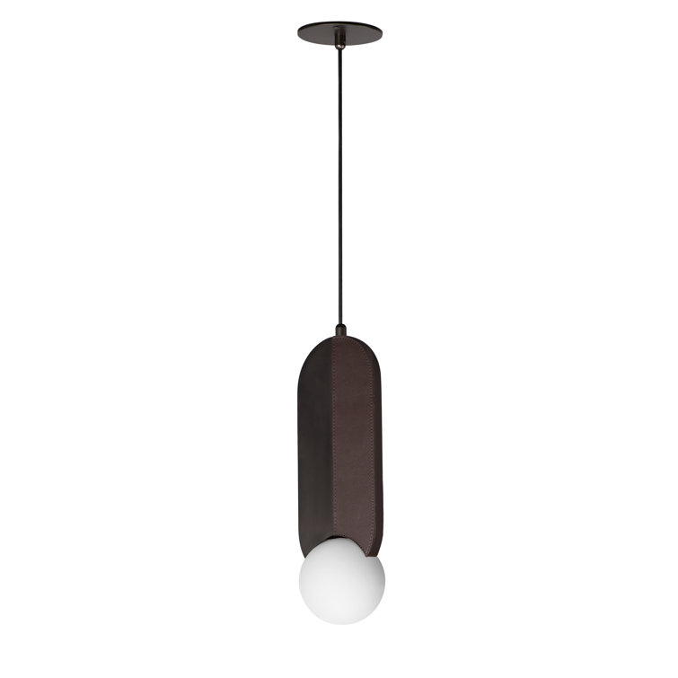 Bronze and Glass Mini Pendant with LED Globe