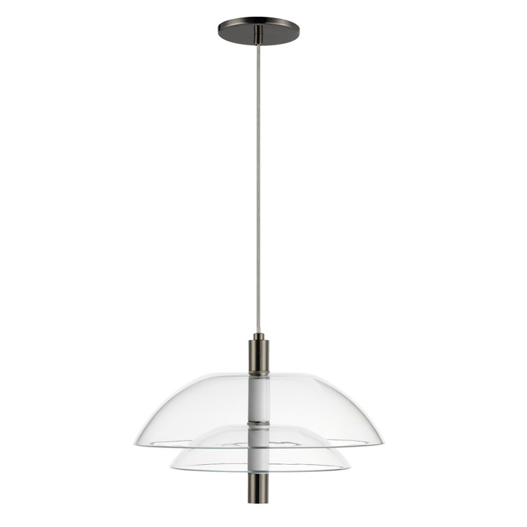 Arya Black Chrome LED Pendant with Clear Glass Shades