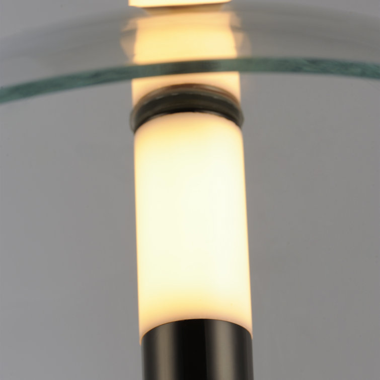 Arya Black Chrome LED Pendant with Clear Glass Shades