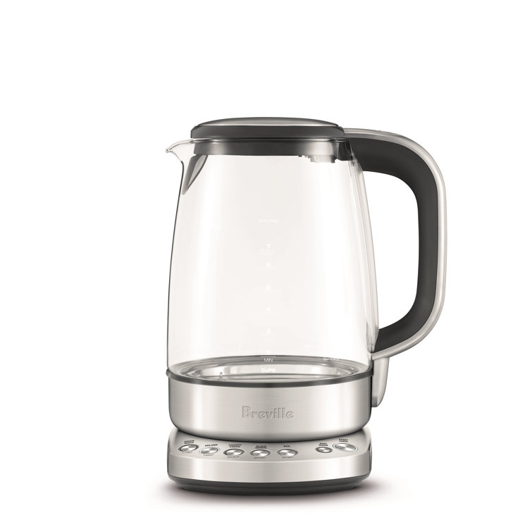 Breville 57 oz Silver Glass Variable Temperature Kettle