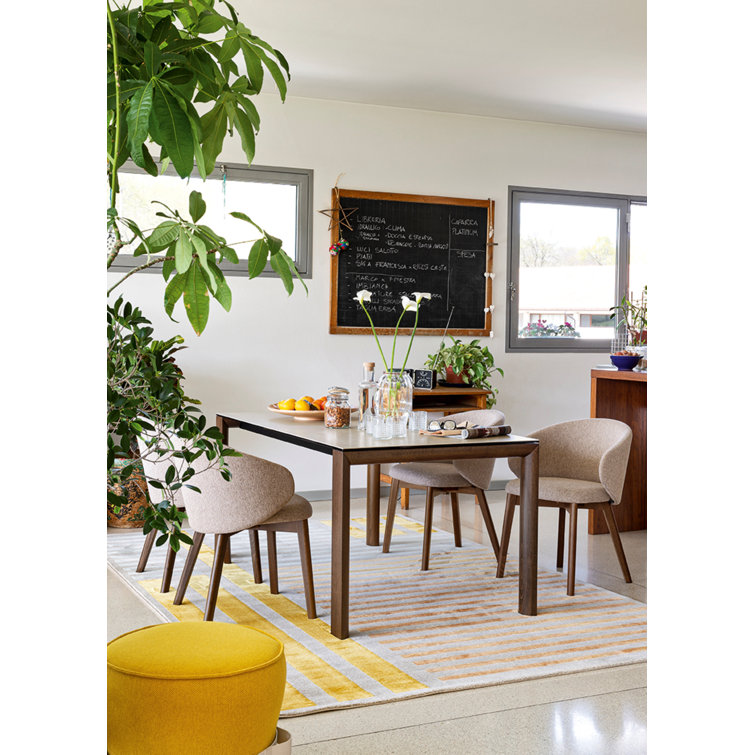 Tuka Smoke and Sand Beechwood Armchair in Brown/Gray