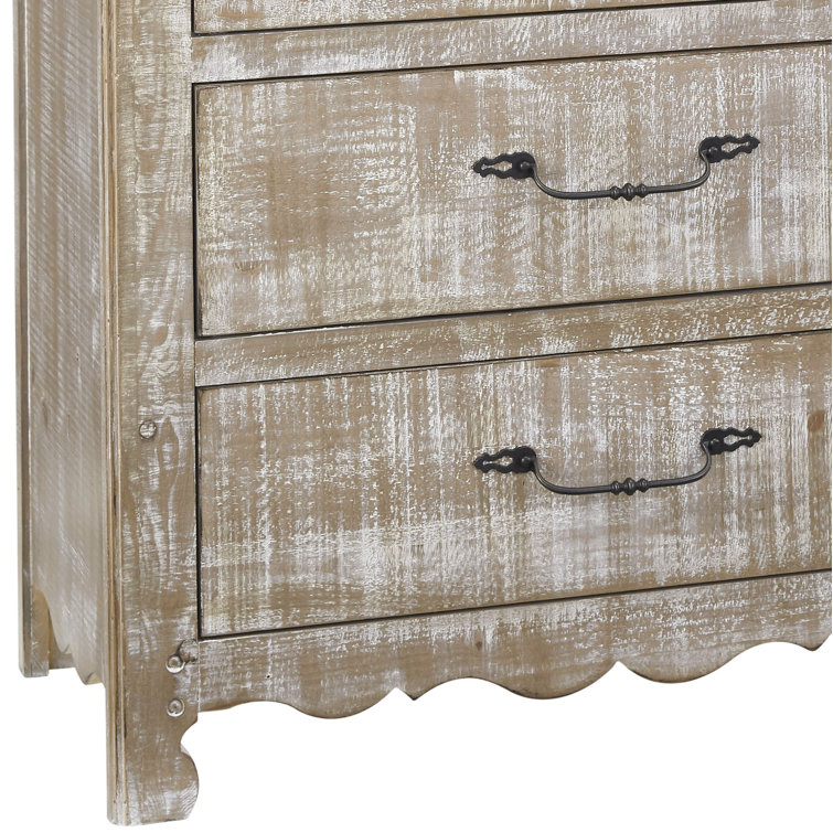 Chatsworth Chalk White 5-Drawer Farmhouse Chest with Bronze Hardware