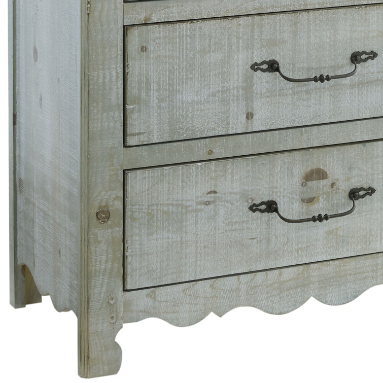 Chatsworth Mint Gray 38" Farmhouse 5-Drawer Dresser