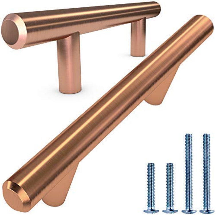 Copper Bronze 5'' Center to Center Steel Bar Pulls, 10-Pack