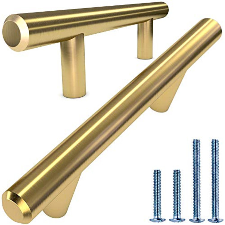 Gold Brass 3.75'' Center to Center Steel Bar Pulls Set