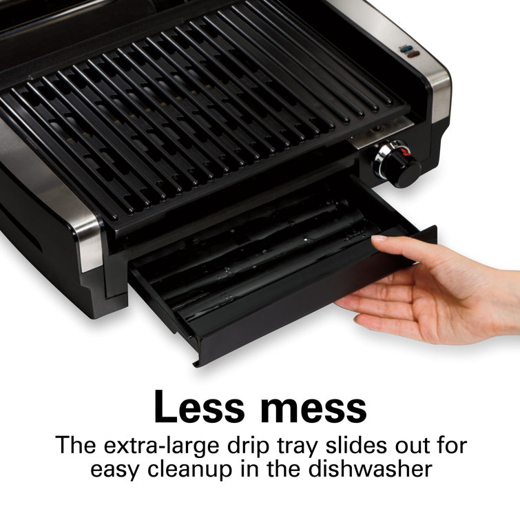 Stainless Steel Electric Indoor Searing Grill with Viewing Window