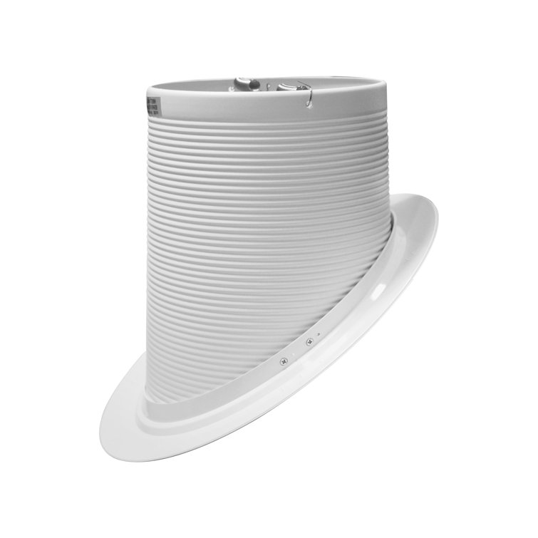 6'' White Aluminum Baffle Recessed Trim for Sloped Ceilings