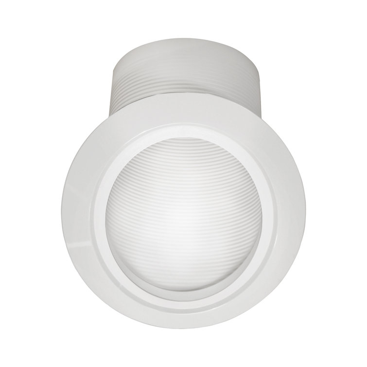 6'' White Aluminum Baffle Recessed Trim for Sloped Ceilings