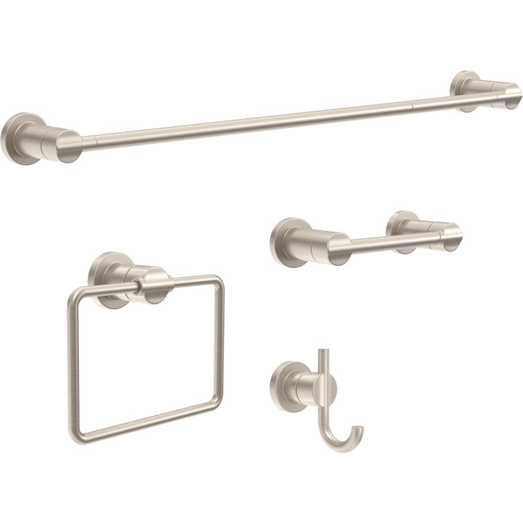 Nicoli Brushed Nickel 4-Piece Bath Hardware Set