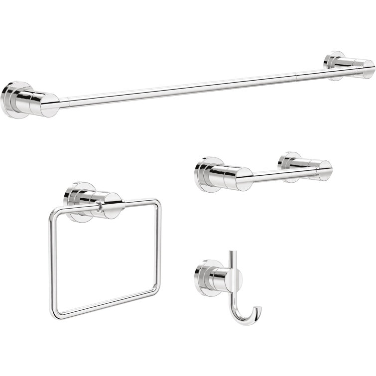Nicoli Polished Chrome 4-Piece Bath Hardware Set
