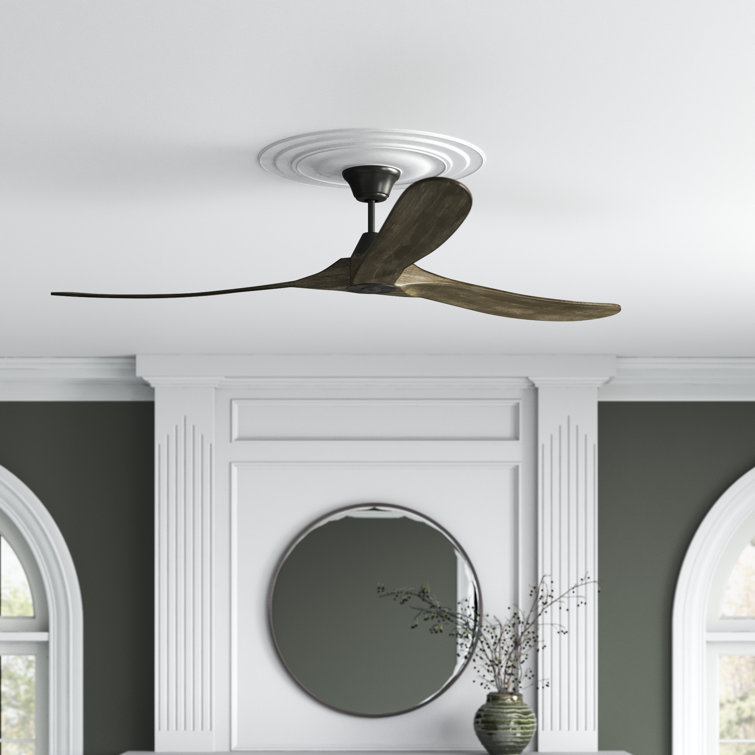 88" Aged Pewter Ceiling Fan with Light Grey Weathered Oak Blades