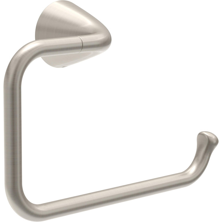 Spotshield Brushed Nickel Wall Mounted Rectangular Towel Ring