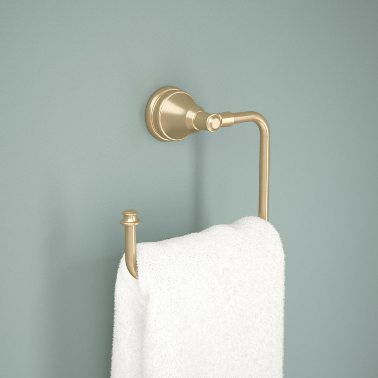 Mylan Brushed Bronze Wall Mounted Rectangular Towel Ring