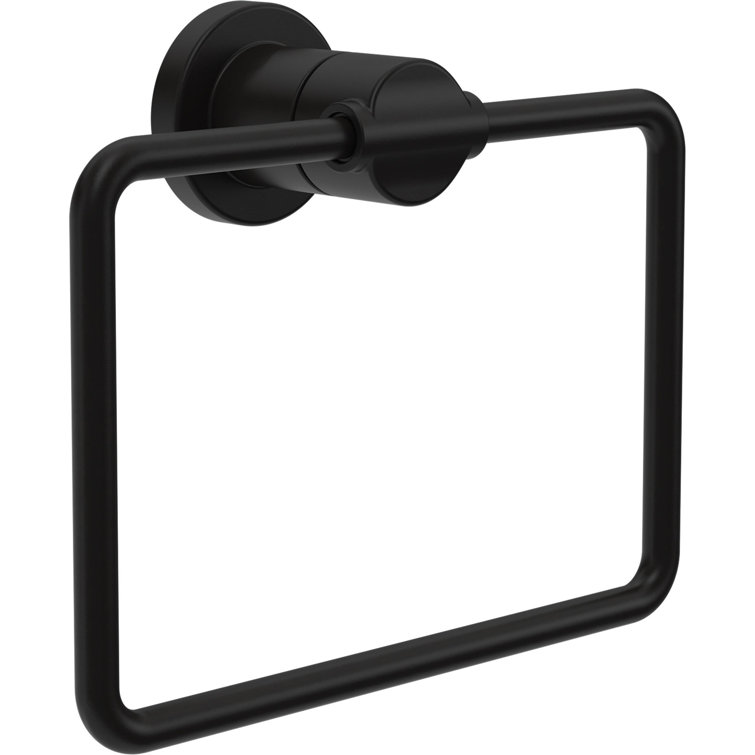 Matte Black Square Wall Mount Towel Ring