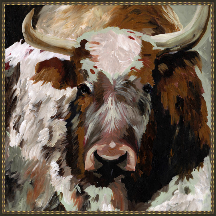Gold Framed Square Acrylic Animal Canvas Print
