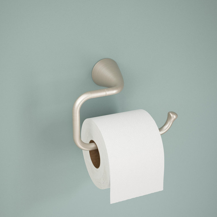 Brushed Nickel Wall Mounted Open Square Toilet Paper Holder
