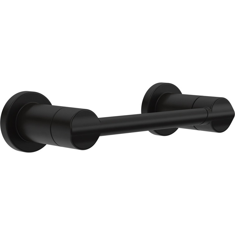 Matte Black Wall Mount Pivot Arm Toilet Paper Holder