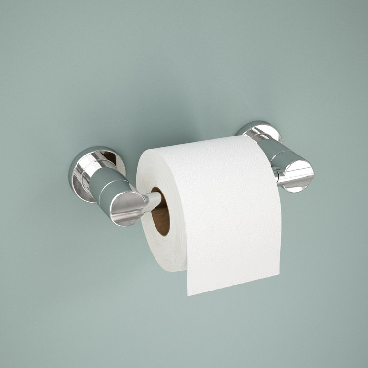 Nicoli Polished Chrome Wall Mount Pivot Arm Toilet Paper Holder