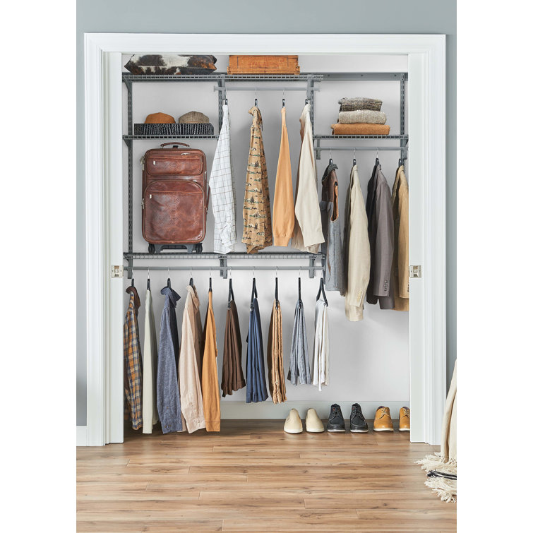 Satin Nickel Adjustable Wire Closet Organizer System