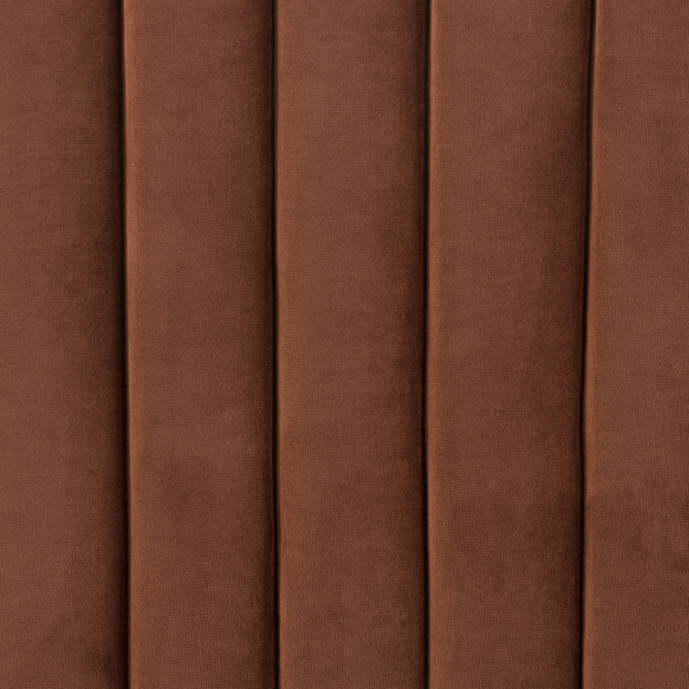 Surrey Auburn Contemporary Tufted Leather Sofa with Wood Accents