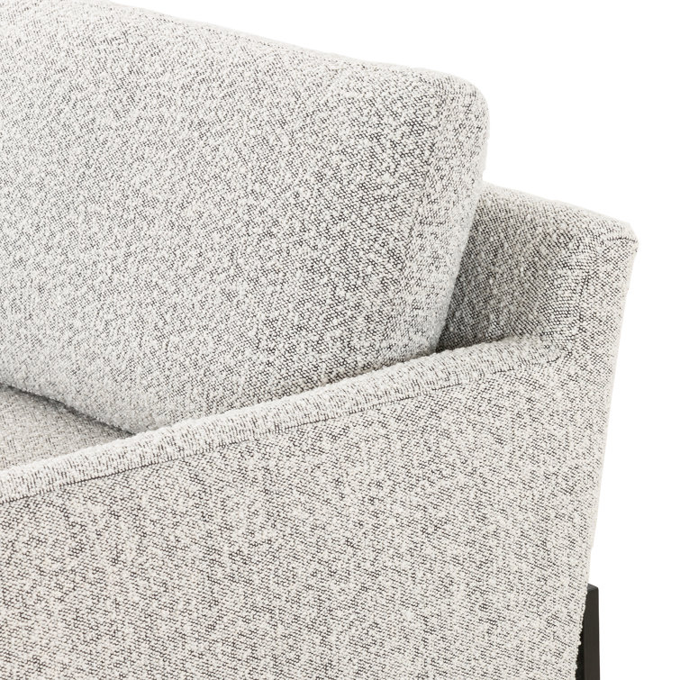 Carbon Ebony Track Arm Sofa with Knoll Domino Fabric Cushions
