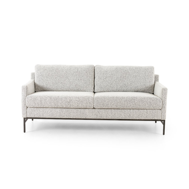 Carbon Ebony Track Arm Sofa with Knoll Domino Fabric Cushions
