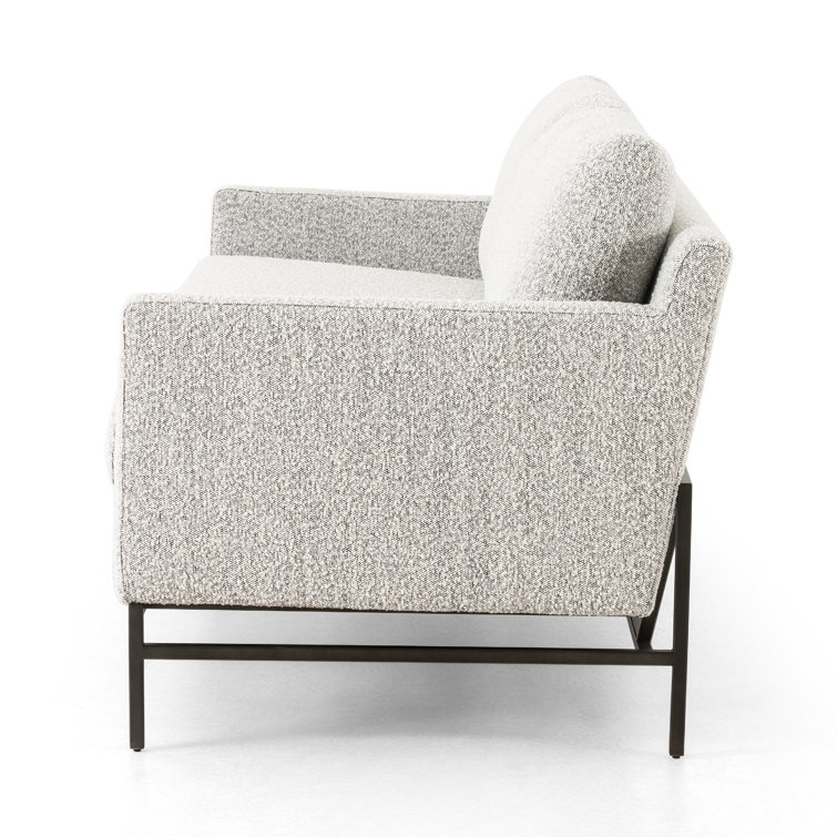 Carbon Ebony Track Arm Sofa with Knoll Domino Fabric Cushions