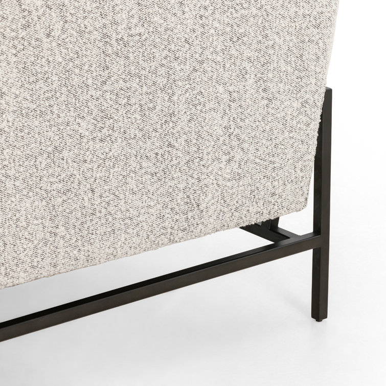 Carbon Ebony Track Arm Sofa with Knoll Domino Fabric Cushions