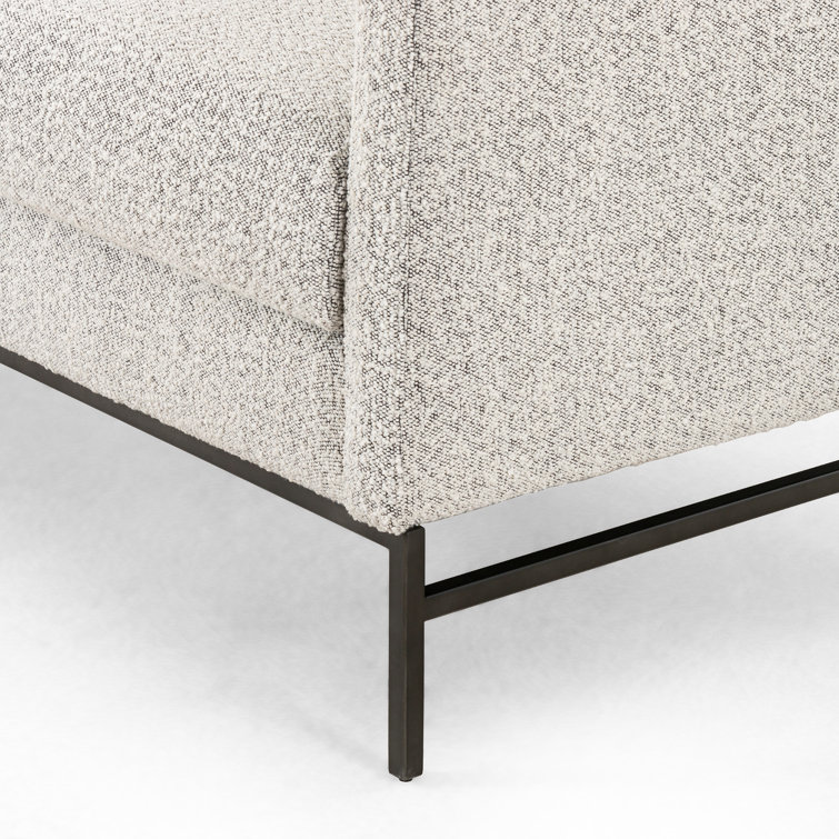 Carbon Ebony Track Arm Sofa with Knoll Domino Fabric Cushions