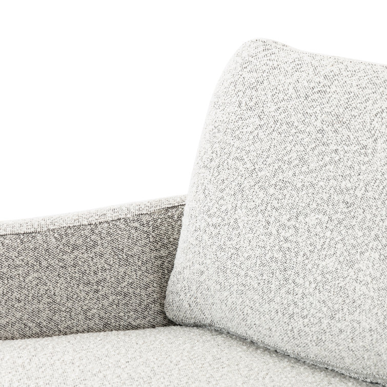 Carbon Ebony Track Arm Sofa with Knoll Domino Fabric Cushions
