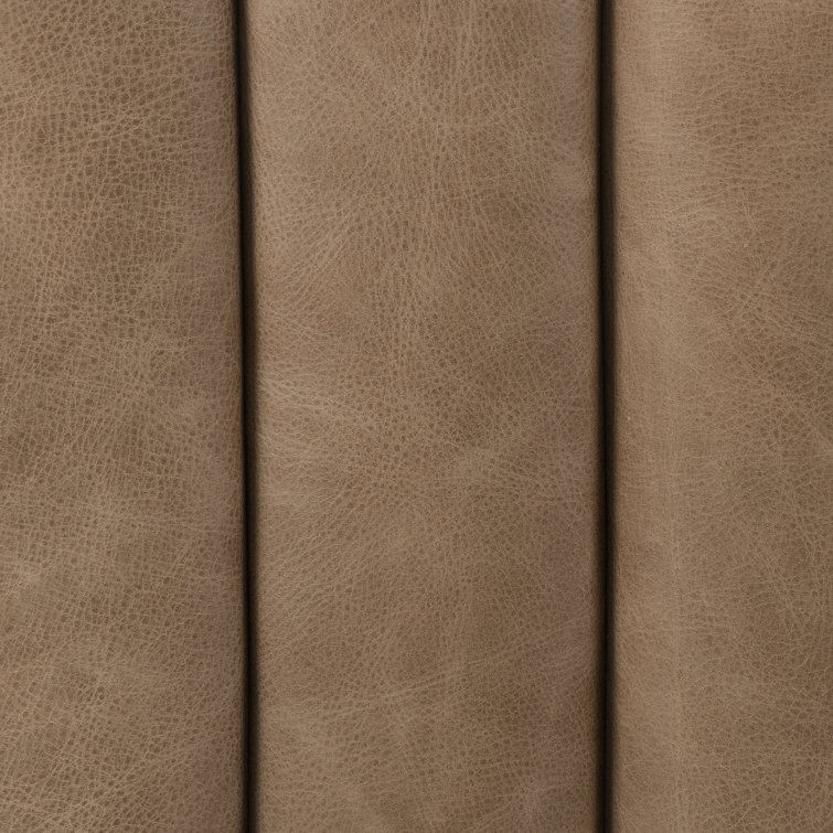 Palermo Drift Tufted Leather Sofa with Wood Frame
