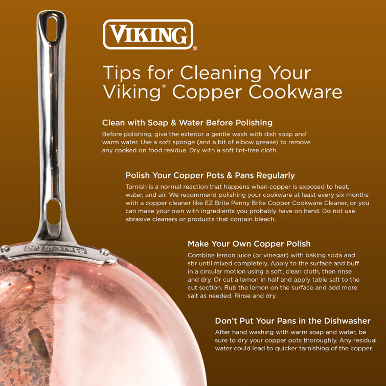 Viking 3-Ply Hammered Copper and Stainless Steel 10-Piece Cookware Set