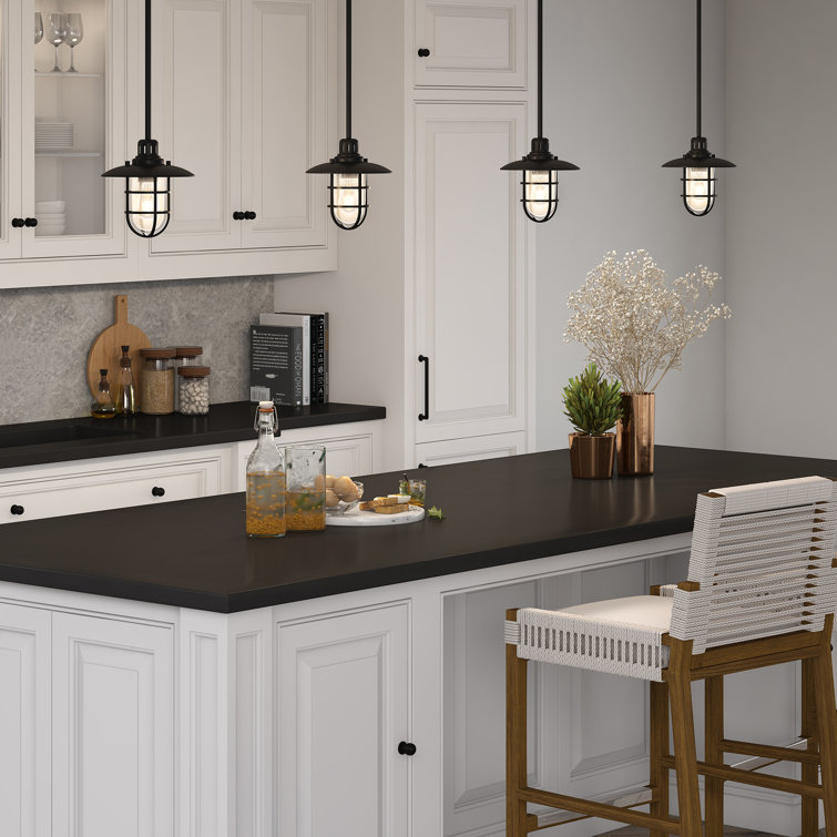 Bay Blackened Bronze Globe Pendant Light with Clear Glass Shade