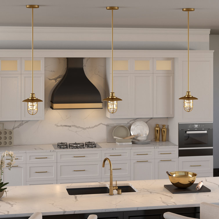 Nautical Globe Lantern Pendant in Brushed Brass